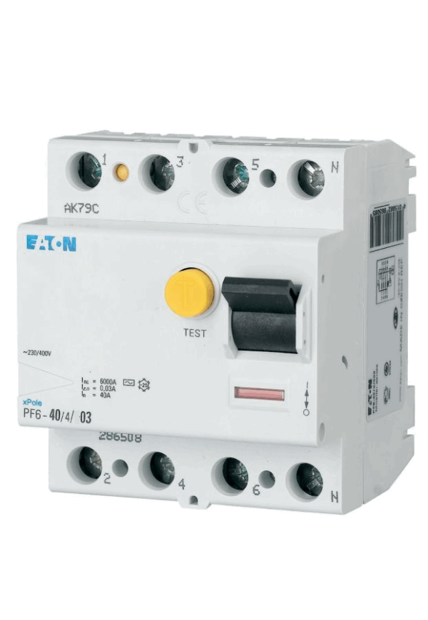 EATON Kaçak Akım Koruma Rölesi 4x40A 30mA – Eaton PF6-40-4-03