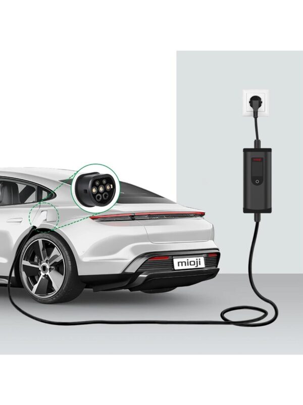 Mioji Mio 717 3.5KW/16A 2.4 LCD Ekran IP65 Suya Dayanıklı Taşınabilir Elektrikli Araç Şarj Cihazı - Görsel 4