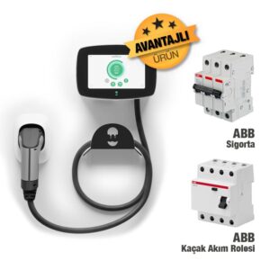 Wallbox Commander 2 22 Kw 5 Metre Kablolu Elektrili Araç Şarj İstasyonu+Abb Basıc 3X40 Amper Sigorta +40 Amper Kaçak Akım Rolesi